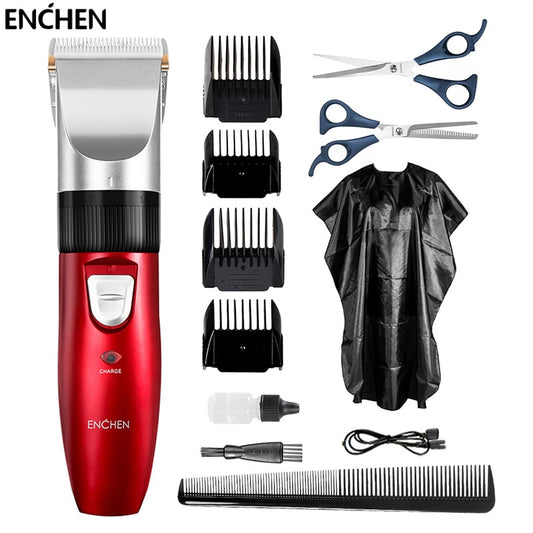 ENCHEN Men's Electric Hair Trimmer Kit Professional Cordless Hair Cutter Machine USB Rechargeable Clipper Barber Haircut Machine - HAB 