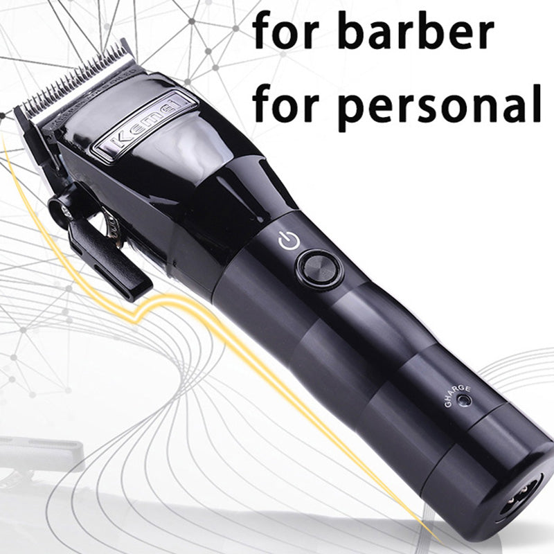kemei hair trimmer KM- 2850 hair clipper Oil head electric clipper steel cutter head wireless charging electric hair clipper - HAB 