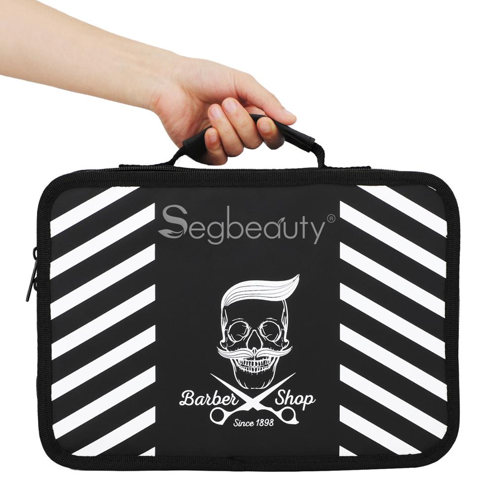 Segbeauty Hairdressing Barber Bag Leather Case Stylists Hair Scissors/Clippers/Dryer Travel Organizer Salon Accessories - HAB 