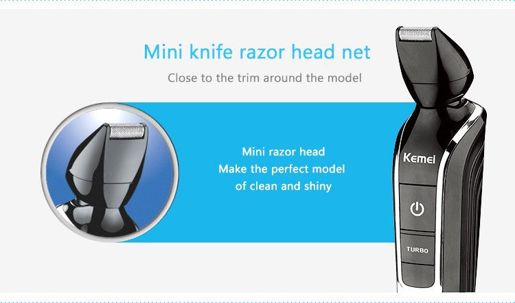 KEMEI 5 In 1 Professional Rechargeable Hair Trimmer Hair Clipper Shaver Razor Cordless Adjustable Hair Cutting Machine KM-1832 - HAB 