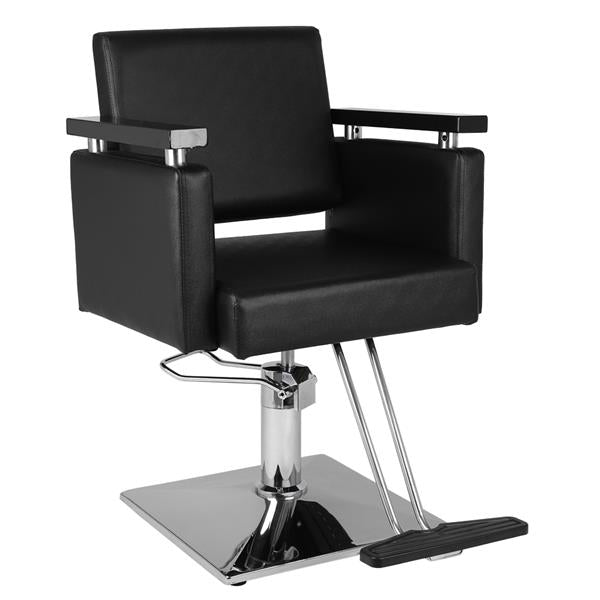 Hair Beauty Equipment Hydraulic Barber Chair Modern Black Styling Salon Haircut Heavy-duty pump Can be rotating lifting put down - HAB 