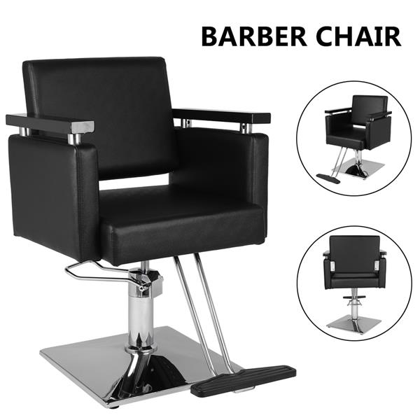 Hair Beauty Equipment Hydraulic Barber Chair Modern Black Styling Salon Haircut Heavy-duty pump Can be rotating lifting put down - HAB 