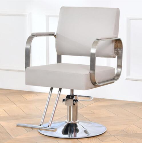 HAIR SALON BARBER CHAIR hair salon special lift can put down barber shop haircut barber chair net red stool - HAB 