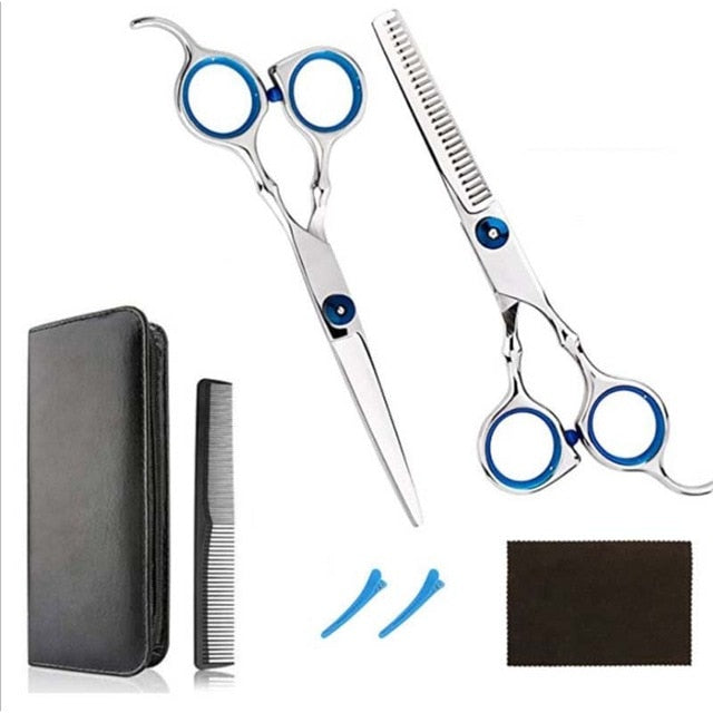 12 Pcs Professional Hair Scissors Cutting Hairdressing Shears set Salon Barber Scissor Stainless Steel Hair Cutting Styling tool - HAB 