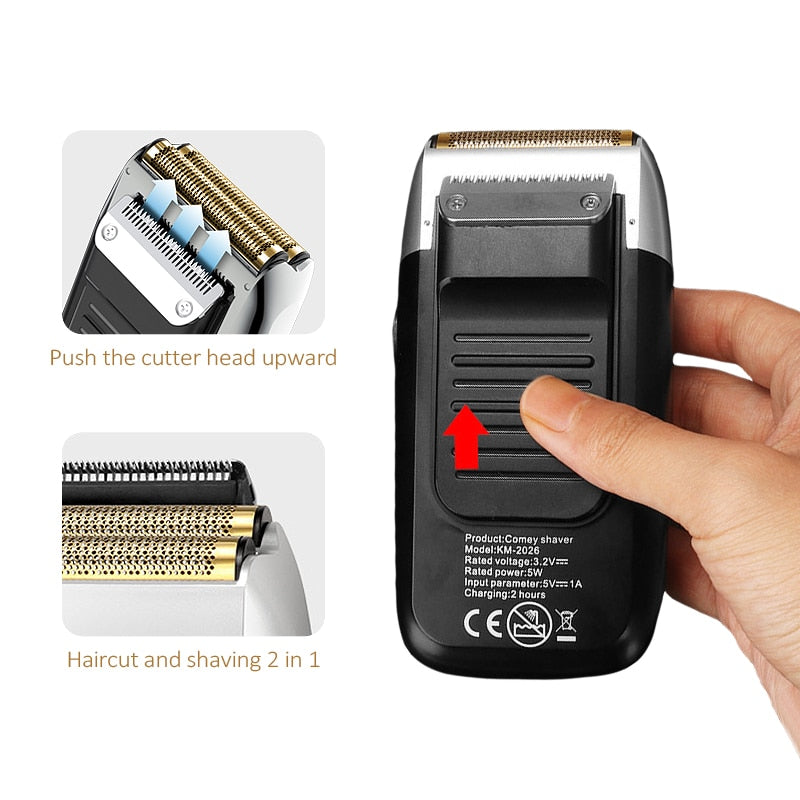 Kemei Professional Electric Hair Clipper Rechargable Hair Trimmer LCD Display Charge 2 Hours Hair Cutting Machine Bald Artifact - HAB 