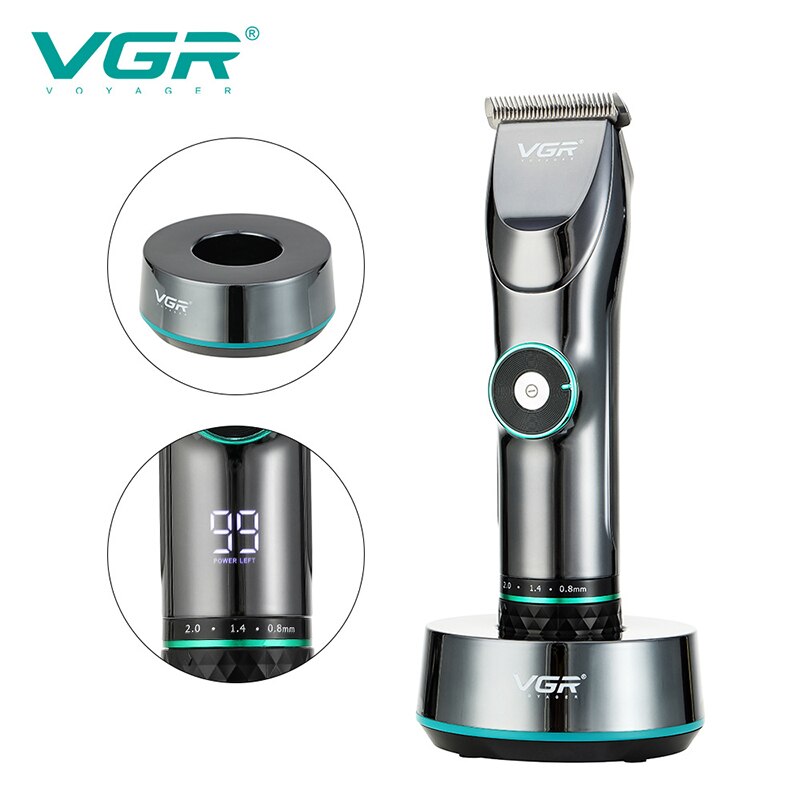 VGR 256 Hair Clipper Professional Personal Care Digital Display Variable Speed Trimmer For Men  Barber Clippers V256 - HAB 