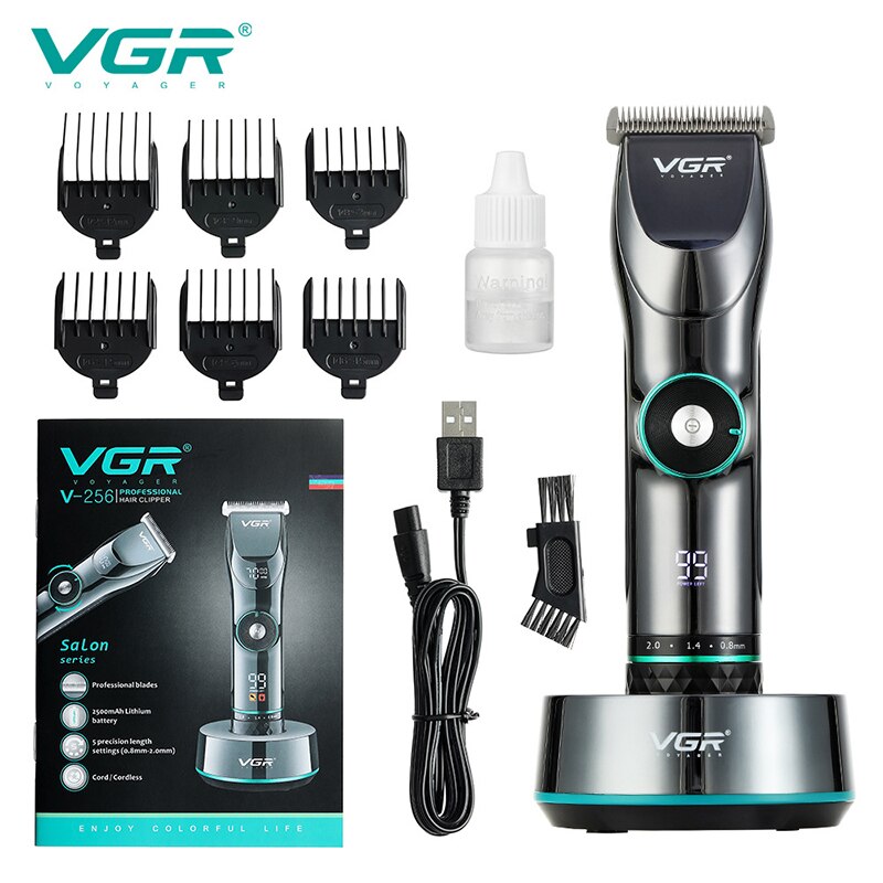 VGR 256 Hair Clipper Professional Personal Care Digital Display Variable Speed Trimmer For Men  Barber Clippers V256 - HAB 