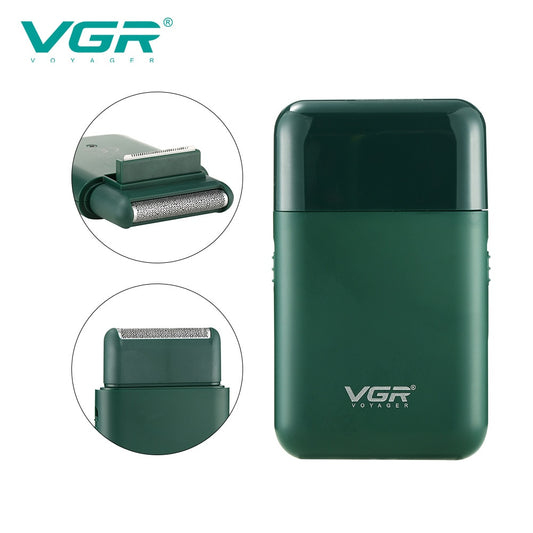 VGR V390   Electric Shave Car Shaver Portable Shaver Men's Electric Mini Shaver Push White Reciprocating Shave VGR V-390 - HAB 