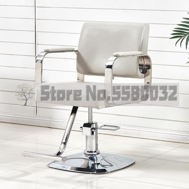 New Hairdressing Chair Hairdressing Salon Special Barber Shop Hairdressing Salon Shearing Chair Stainless Steel Armrest Hairdres - HAB 