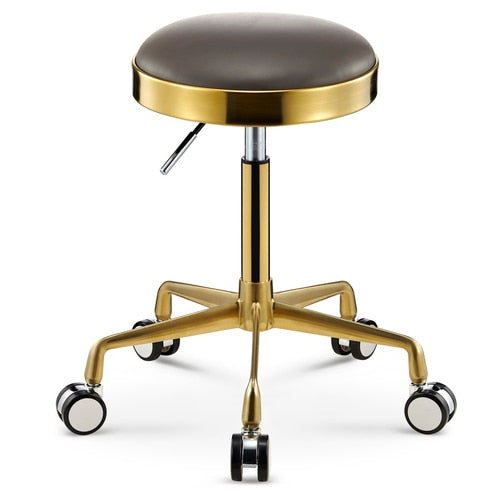 Stainless Steel Brushed Lifting Stool Explosion-proof Stool Barber Chair Bench Hairdressing Salon Rotating Stool Master Chair - HAB 