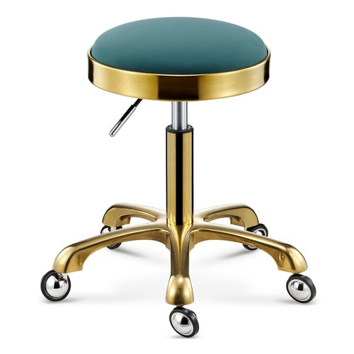 Stainless Steel Brushed Lifting Stool Explosion-proof Stool Barber Chair Bench Hairdressing Salon Rotating Stool Master Chair - HAB 