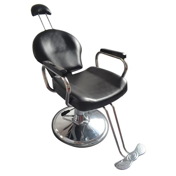 Hair Beauty Equipment  8735 Man Barber Chair with Headrest Black Salon furniture - HAB 