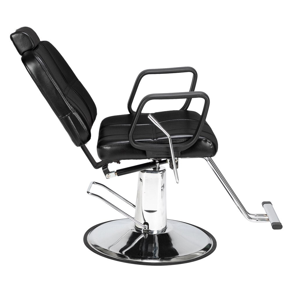 In Stock Barber Chair Reclining Haircut Lady Chair Hairdressing Chair Black  US Warehouse - HAB 