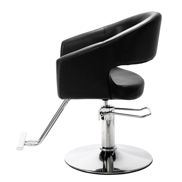 US Warehouse HC184B High-End Hair Salon Barber Chair Classic Volume of The Back Chair Black In Stock - HAB 