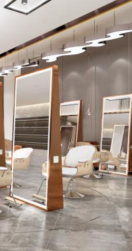 New single and double-sided barber shop mirror salon special simple modern hair-cutting mirror landing full-body mirror - HAB 