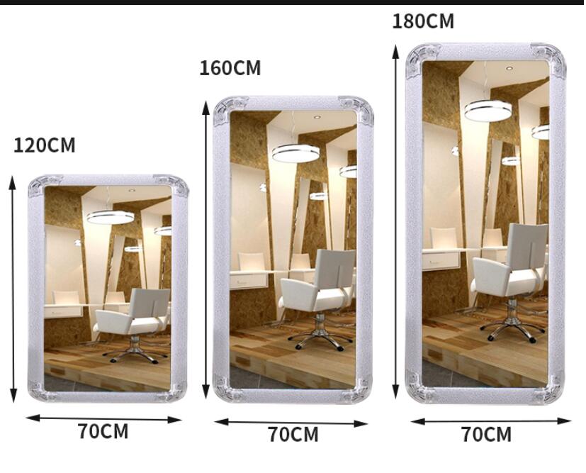 Hairdressing mirror table Barber shop mirror Hair salon mirror Floor mirror Single frame makeup mirror table - HAB 