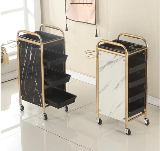 Beauty salon trolley special barber shop hot dyeing tool cart hair salon hand-pulling cart multi-function tool cabinet - HAB 