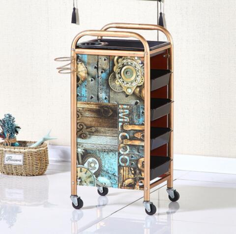 Beauty salon trolley special barber shop hot dyeing tool cart hair salon hand-pulling cart multi-function tool cabinet - HAB 