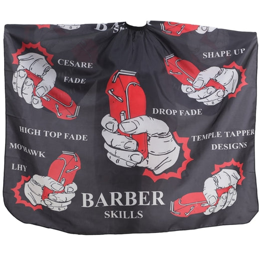 2020 New Haircut Hairdressing Barber Cloth Skull Pattern Apron Polyester Cape Hair Styling Design Supplies Salon Barber Gown - HAB 