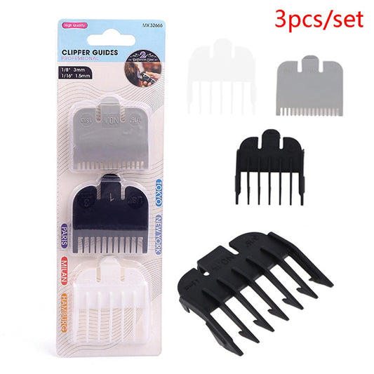 New 3Pcs/Set Universal Hair Clipper Limit Comb Guide Attachment Barber Replacement Wholesale 1.5mm/3mm/4.5mm Styling Accessories - HAB 