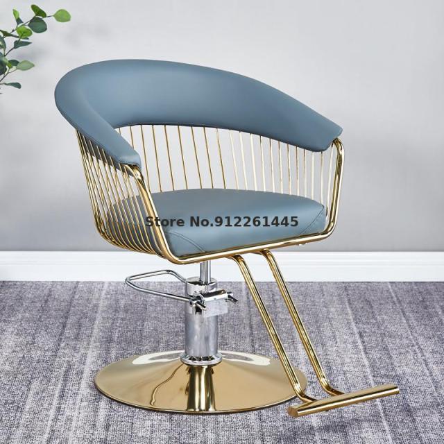 Sturdy And Durable Barber Shop Chair Hair Salon Special Net Red Disc High-grade Lifting Rotating Hair Cutting Hairdressing Chair - HAB 