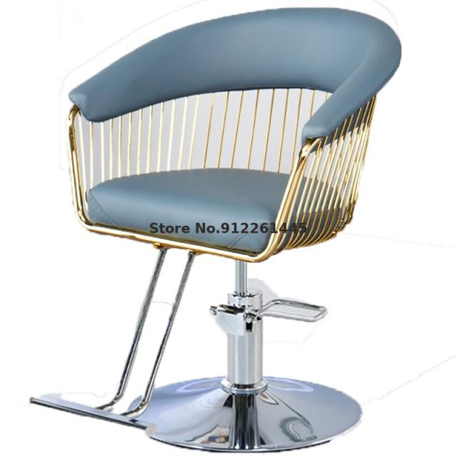 Sturdy And Durable Barber Shop Chair Hair Salon Special Net Red Disc High-grade Lifting Rotating Hair Cutting Hairdressing Chair - HAB 