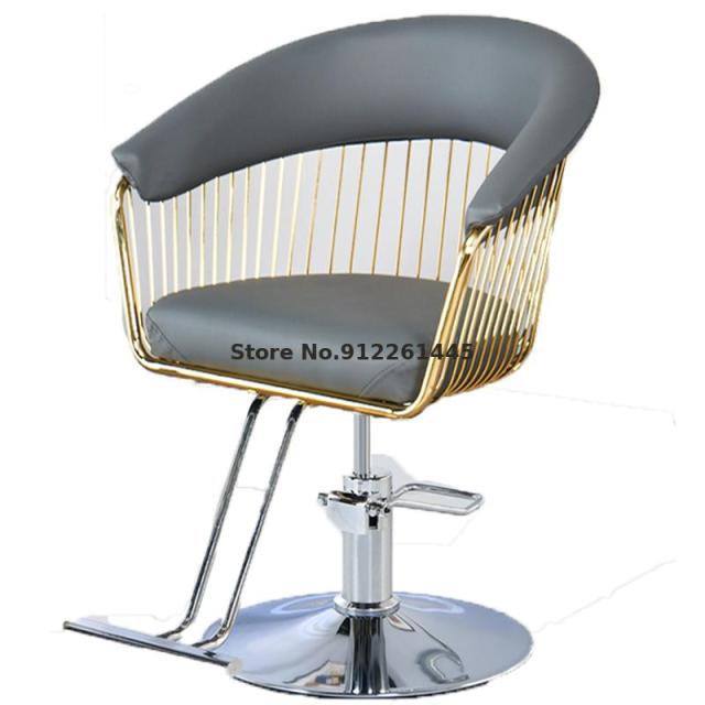 Sturdy And Durable Barber Shop Chair Hair Salon Special Net Red Disc High-grade Lifting Rotating Hair Cutting Hairdressing Chair - HAB 